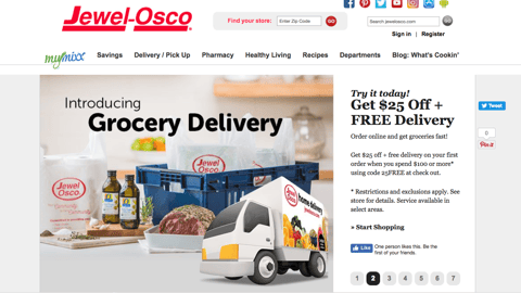 Jewel-Osco 'Grocery Delivery' Carousel Ad